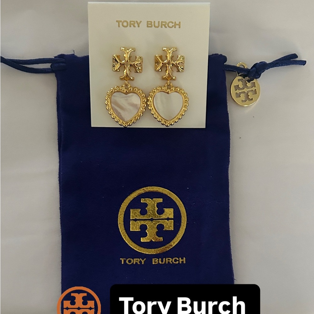 TORY BURCH 3 Pair Bundle ROXANNE EARRINGS NWT With Dust Bags - Picture 3 of 6